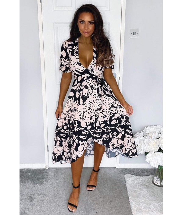 Black Nude Abstract Print Wrap...