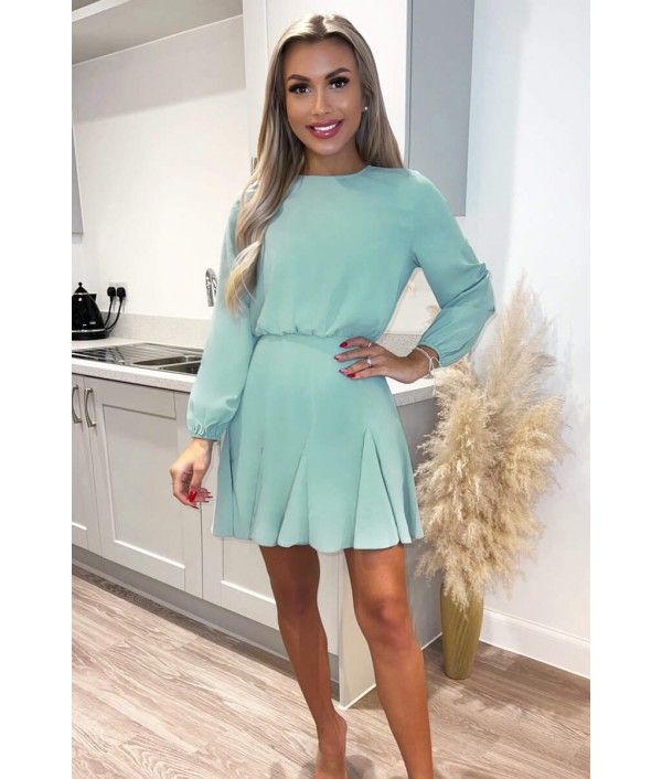 Duck Egg Long Sleeve Frill Ski...