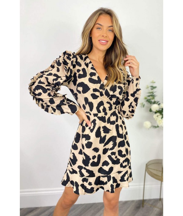 Multi Animal Print Long Frill ...