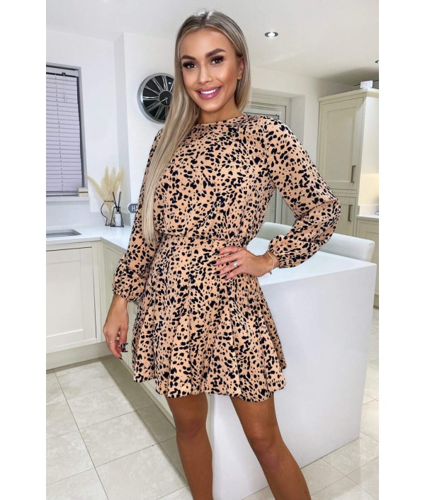 Peach And Black Long Sleeve Pl...